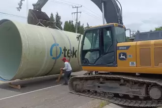 Avanza rehabilitación del colector pluvial en Juan Pablo II
