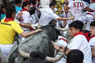 Muchos más corredores esta mañana en Pamplona lo que disparó las cifras casi en todo. (Fotos: NTR/ Briones)