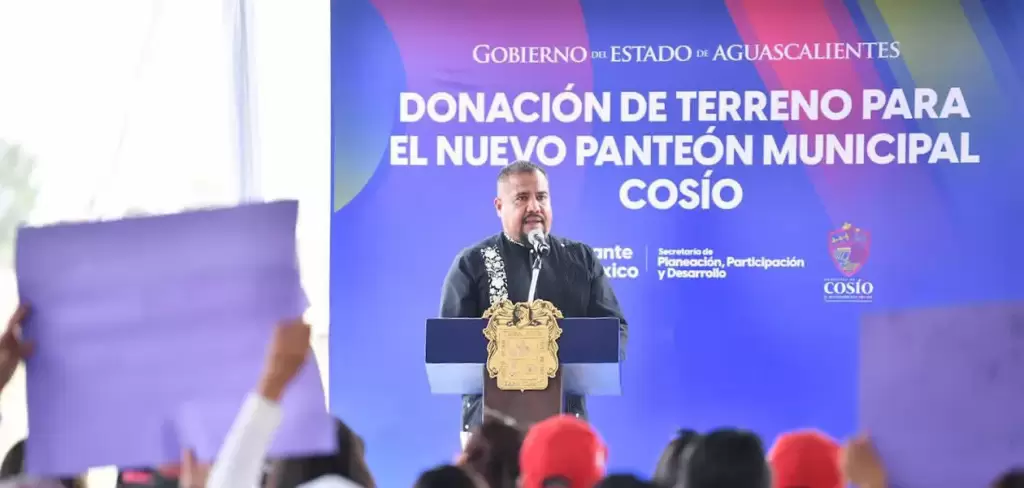Gobierno dona terreno para nuevo panteón en Cosío
