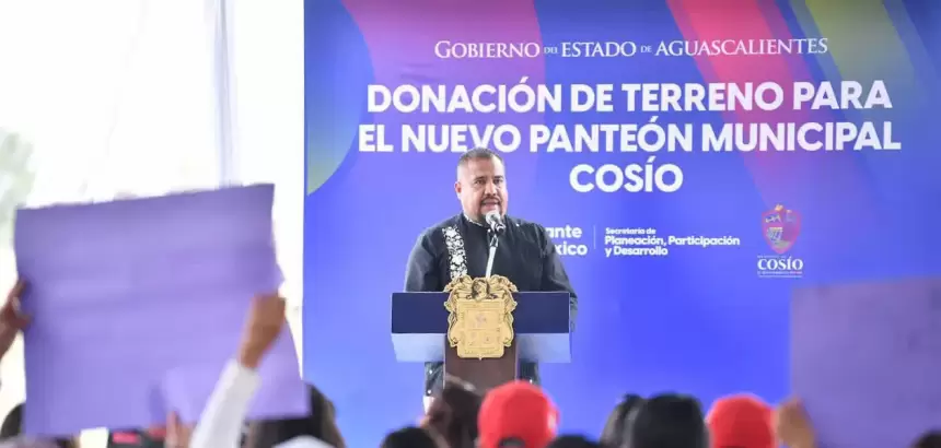 Gobierno dona terreno para nuevo panteón en Cosío