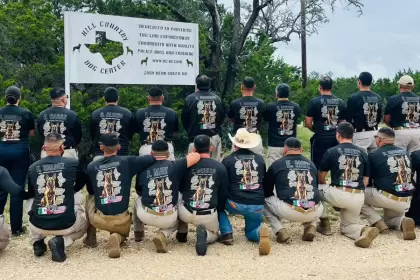 El Grupo K9 de la SSPE se refuerza con tres nuevos perros certificados en Estados Unidos; Logan, Picur y Stella se integran este lunes. Foto: JLMNoticias / Gobierno del Estado de Aguascalientes.