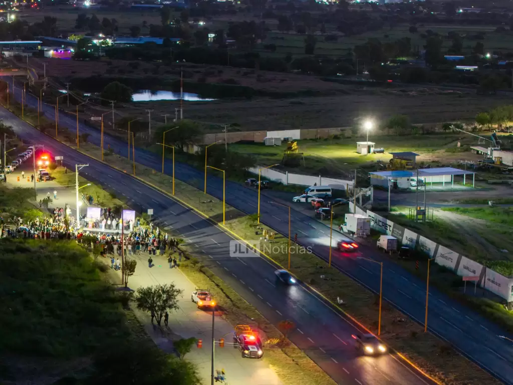 Vista aérea de la obra de inauguración de Luminarias, parte de la estrategia "San Pancho Brilla". Foto: JLMNoticias / Oliver Rivera.