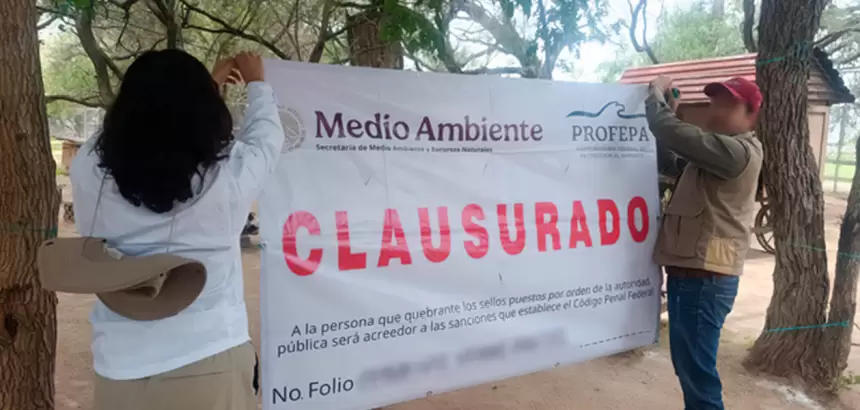 La Profepa clausuró el Rancho Delustone en Aguascalientes. Acusó irregularidades con fauna silvestre. El predio no tiene Plan de Manejo y 22 animales carecen de legal procedencia. Foto: JLMNoticias / Profepa.