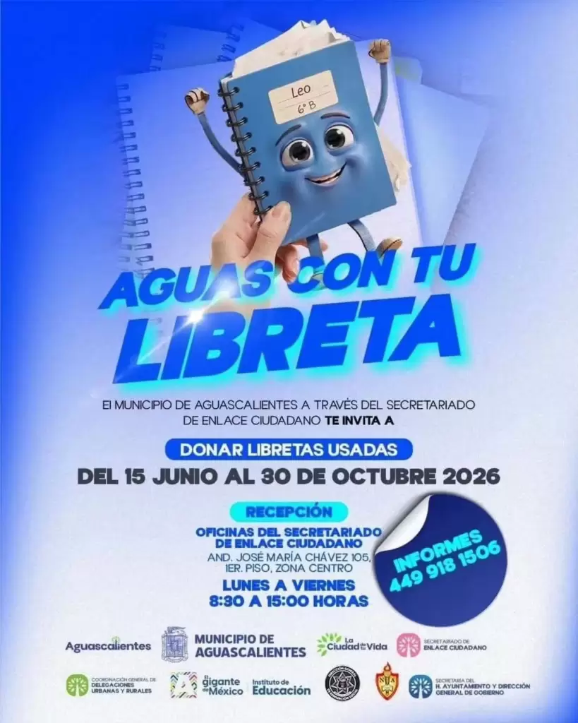 Aguascalientes impulsa reciclaje de libretas para estudiantes 2