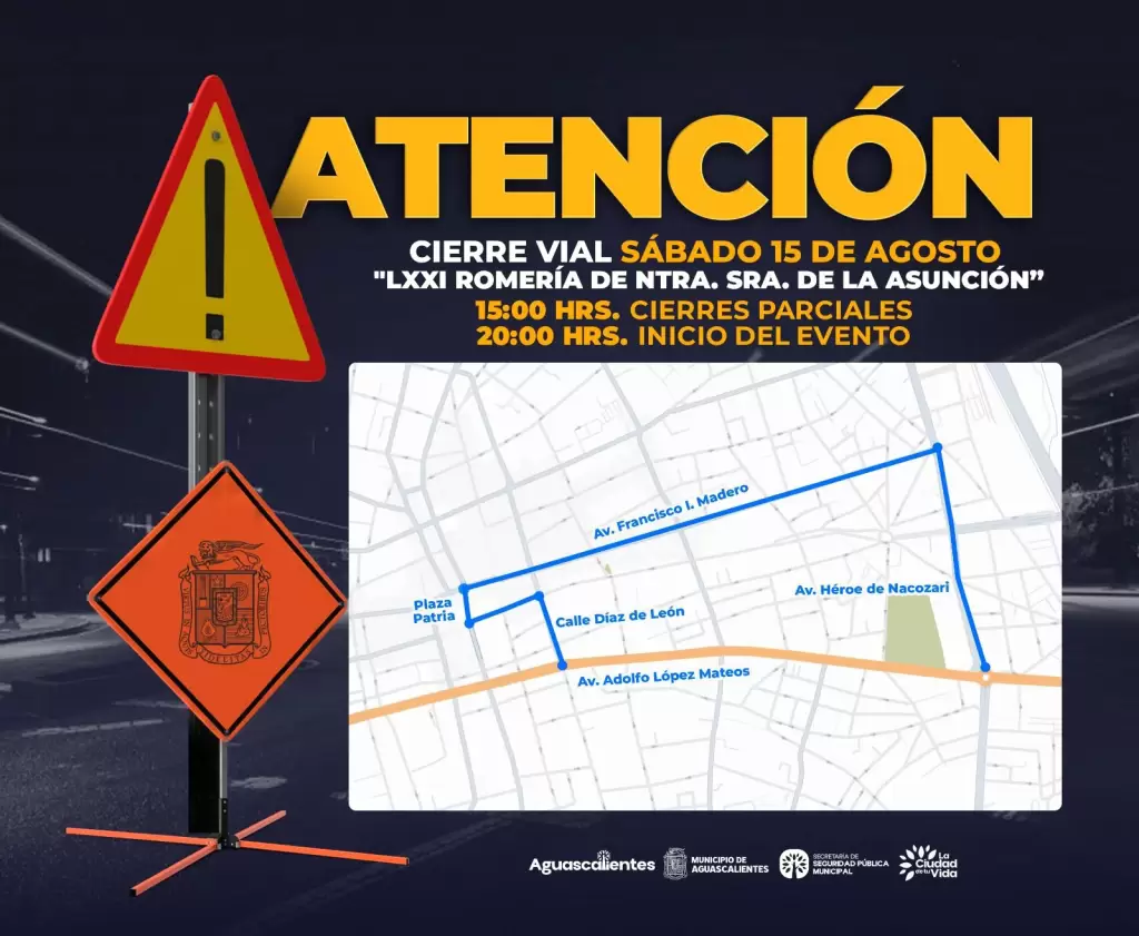 Aguascalientes tendrá cierres viales por la Romería 2026 2