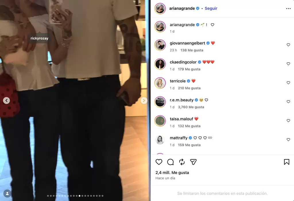 Ariana Grande revive su historia con Ricky Alvarez y confirma que estan juntos otra vez