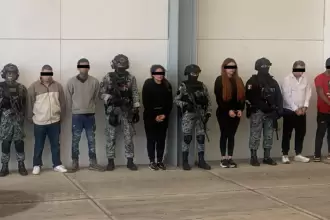 Los 9 detenidos por el Operativo Federal en Michoacán, dirigido contra 'Tío Lako'. Foto: JLMNoticias
