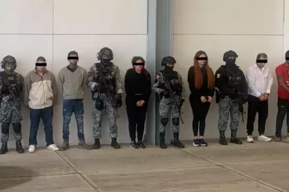 Los 9 detenidos por el Operativo Federal en Michoacán, dirigido contra 'Tío Lako'. Foto: JLMNoticias