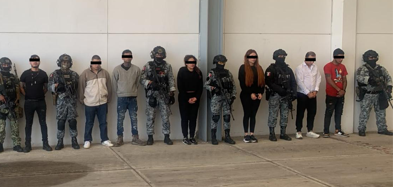 Los 9 detenidos por el Operativo Federal en Michoacán, dirigido contra 'Tío Lako'. Foto: JLMNoticias