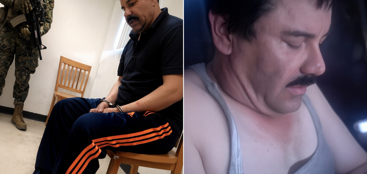 Composición de imágenes de Joaquín 'El Chapo' Guzmán. Surgen videos inéditos de 'El Chapo' Guzmán. Salen imágenes nunca vistas de su captura en Los Mochis. Foto: JLMNoticias / Especial.