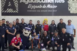 Iván cumple su sueño: ser policía por un día en Aguascalientes
