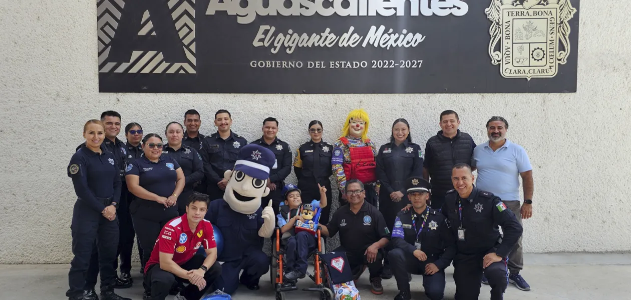 Iván cumple su sueño: ser policía por un día en Aguascalientes
