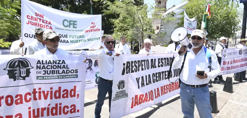Jubilados de la CFE rechazan límites a pensiones y exigen respetar derechos adquiridos1