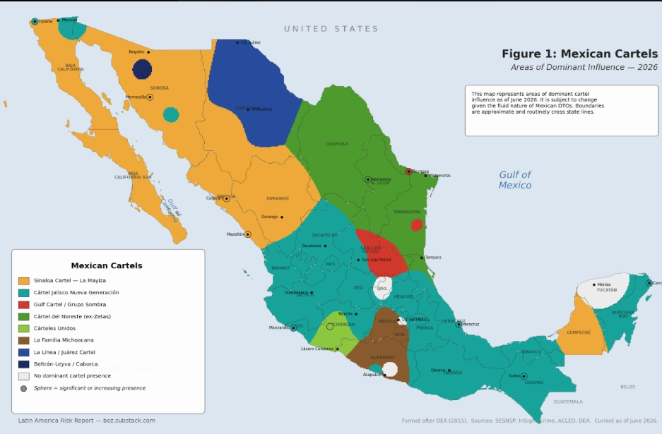 Mapa de influencia dominante en 2026