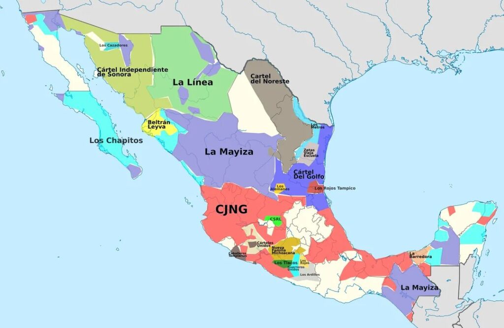 Mapa de territorios de cárteles en México 2026