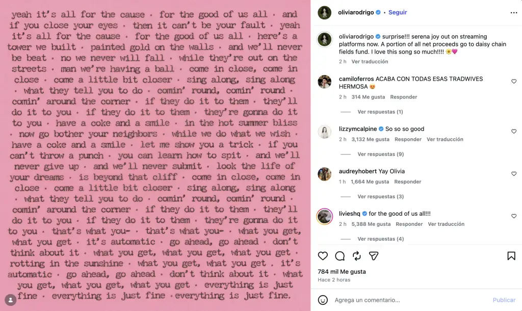 Olivia Rodrigo sorprende con Serena Joy su nueva cancion con guino a The Handmaids Tale3