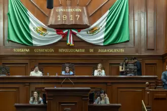 El Congreso de Aguascalientes esta tarde. Diputados votan la creación de Villa Juárez como municipio 12. Foto: JLMNoticias / Salvador Ramírez.
