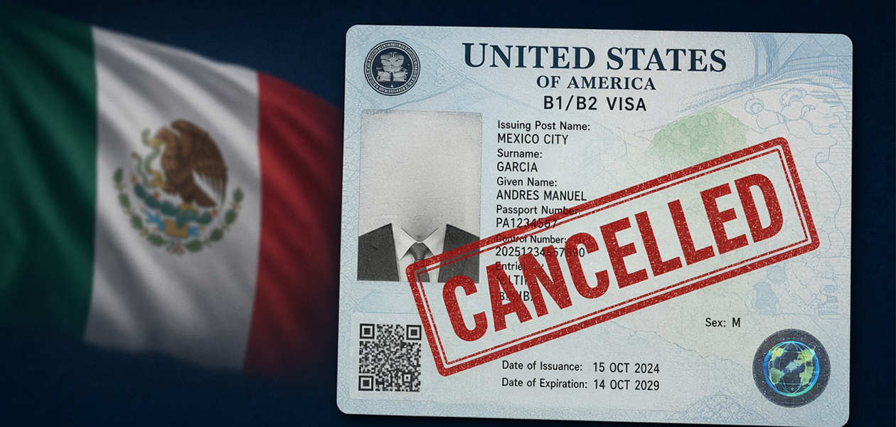 Imagen ilustrativa de una visa cancelada. Más de 50 políticos han visto su visa cancelada o revocada. Foto: JLMnoticias.