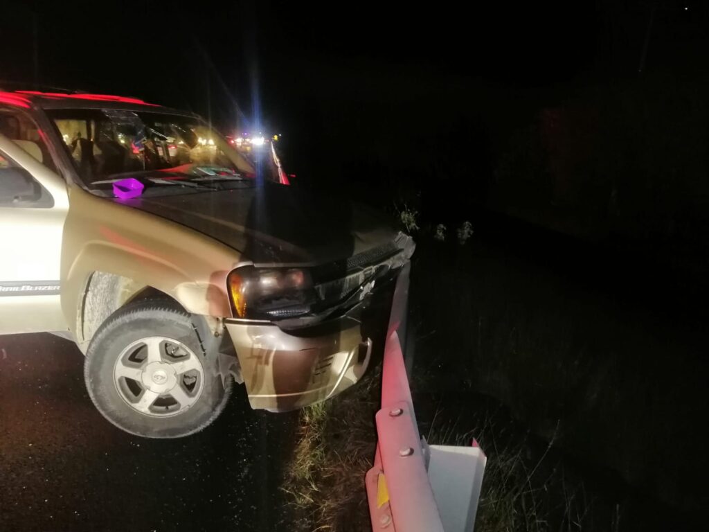 3 oficiales lesionados choque patrulla vs camioneta carretera 25 2