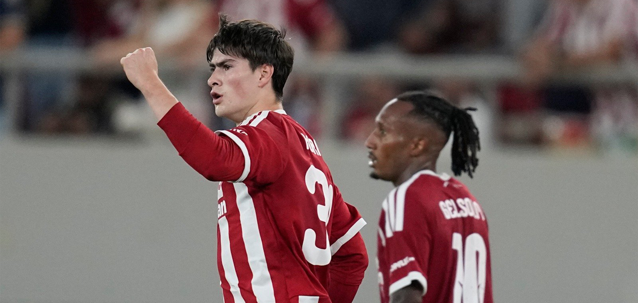 Armando González responde como titular: gol de “La Hormiga” en remontada del Olympiacos