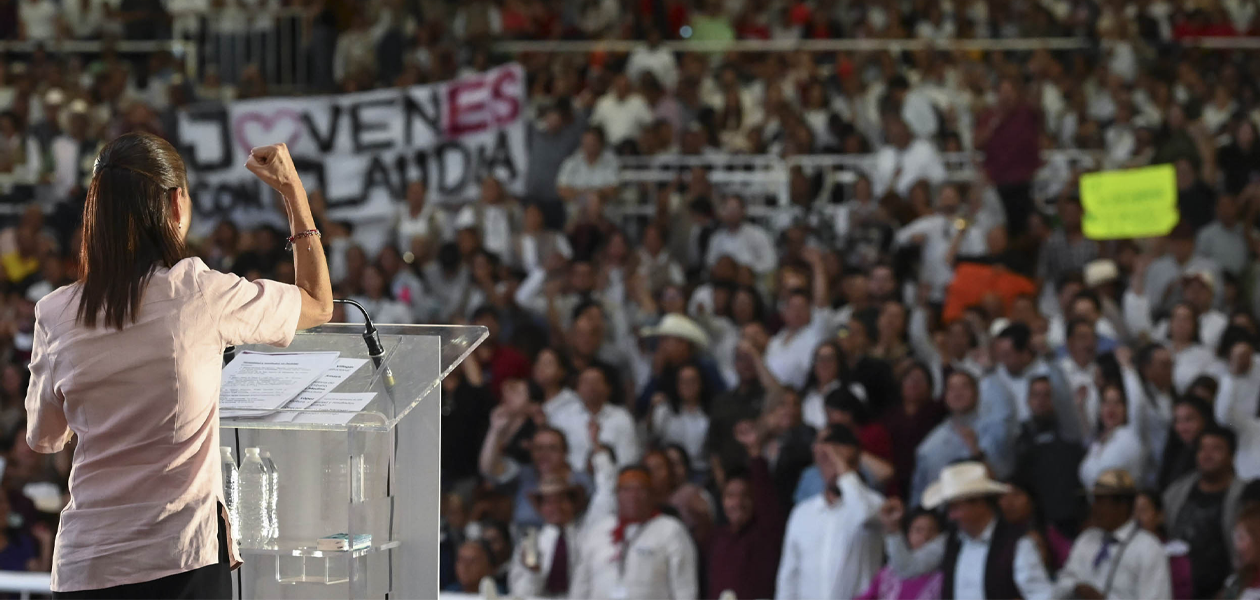 La presidenta Claudia Sheinbaum de gira por el Segundo Informe de Gobierno. Este viernes, Sheinbaum en Aguascalientes. Foto: JLMNoticias / Presidencia.