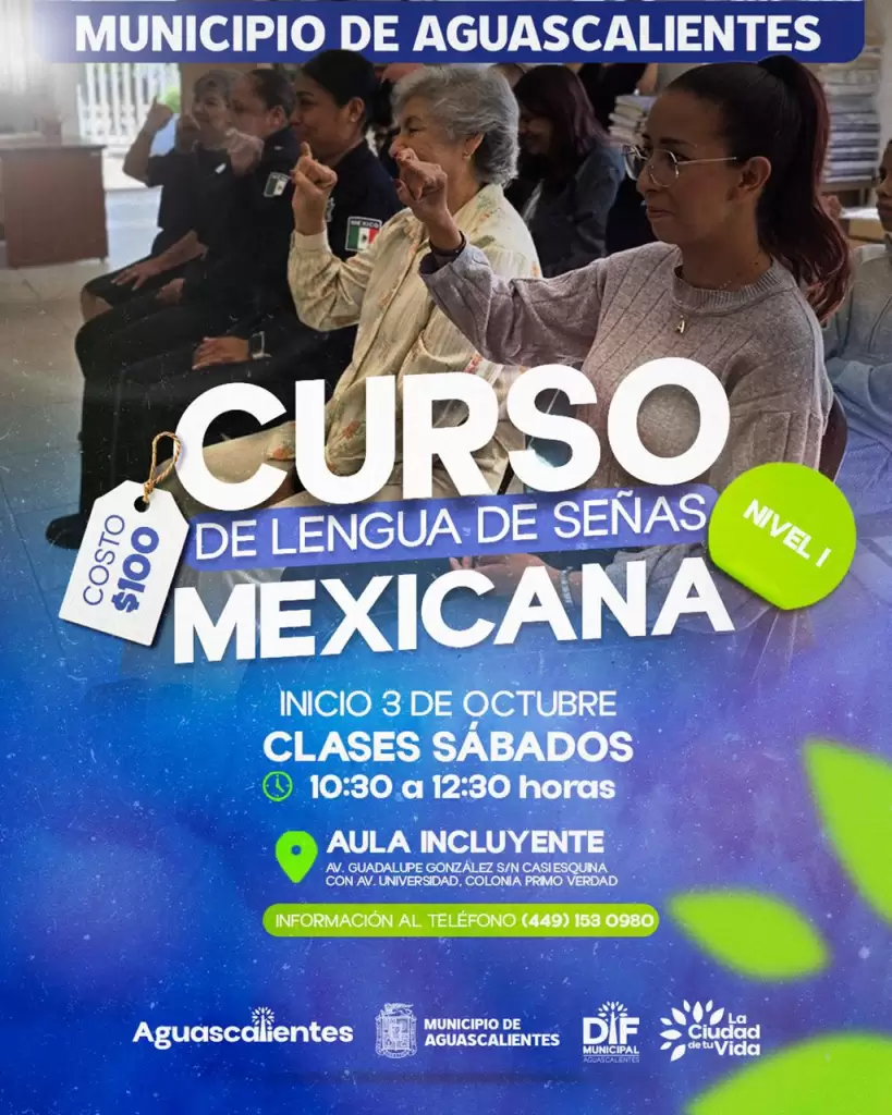 DIF Municipal anuncia curso de Lengua de Señas Mexicana 2