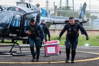 Halcón 1 traslada hígado de Tepic a nuestra capital