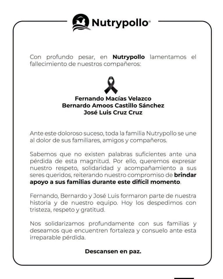 Identifican trabajadores muertos Nutrypollo 3