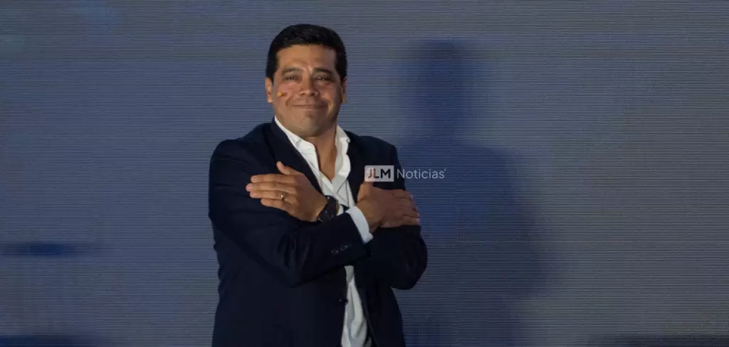 El alcalde, Leo Montañez, durante su Informe de Gobierno. Foto: JLMNoticias.