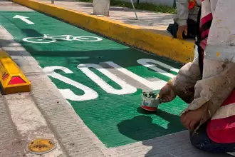 Rehabilitan vías para ciclistas en la capital