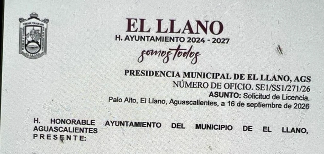 Renuncia presidente municipal de El Llano