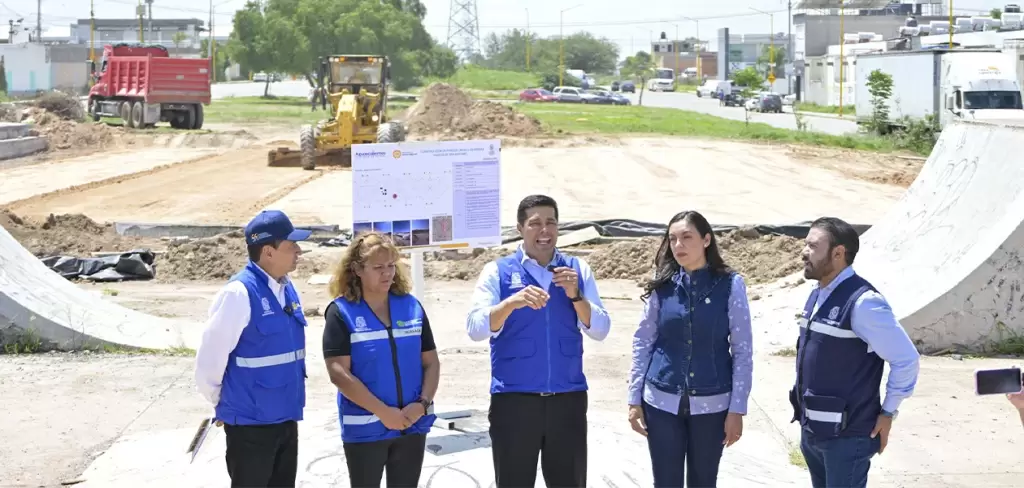 Supervisa Leo Montañez avances en la rehabilitación del parque lineal Las Presas