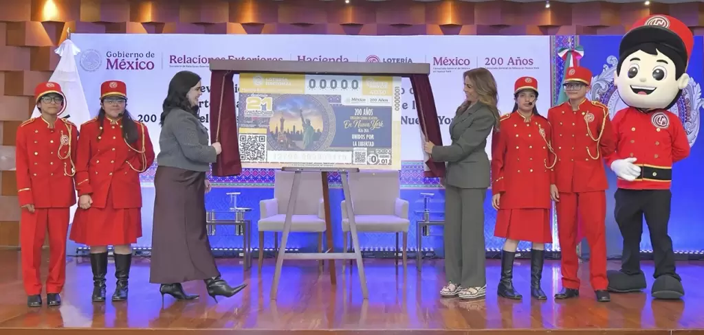 Lotería Nacional dedica billete a los 200 años del Consulado de México en Nueva York