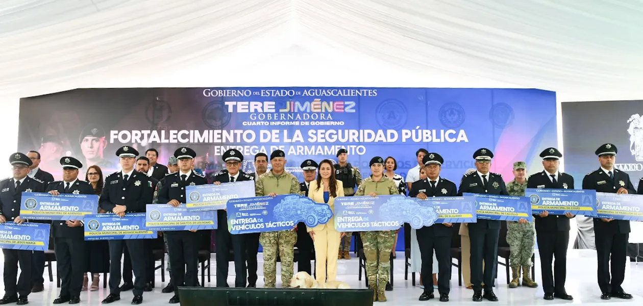 Tere Jiménez refuerza la seguridad en Aguascalientes